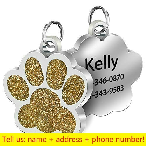 Personalized Engraving Pet Cat Name Tags Customized Dog ID Tag Collar