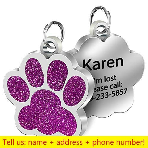 Personalized Engraving Pet Cat Name Tags Customized Dog ID Tag Collar