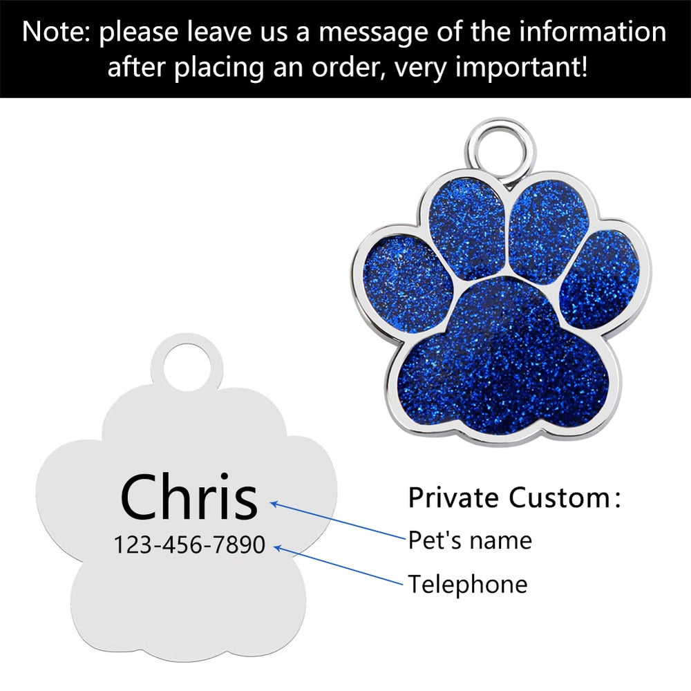 Personalized Engraving Pet Cat Name Tags Customized Dog ID Tag Collar