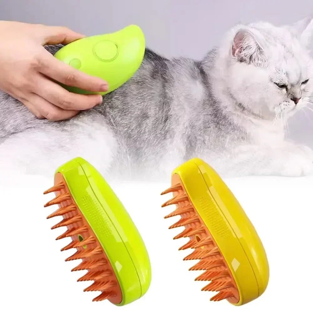 Cat Steam Brush Steamy Dog Brush 3 in 1 Electric Spray Cat Hair