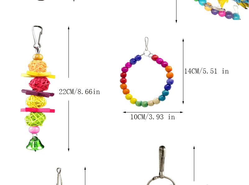 15 PCS / Set Combination Parrot Bird Toys Articles Parrot Bite Pet