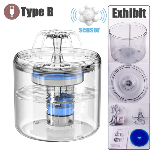 2l Intelligent Cat Water Fountain With Faucet Dog Water Dispenser