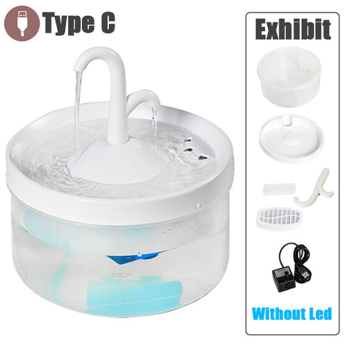 2l Intelligent Cat Water Fountain With Faucet Dog Water Dispenser