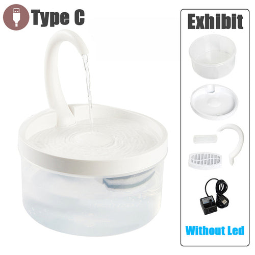 2l Intelligent Cat Water Fountain With Faucet Dog Water Dispenser