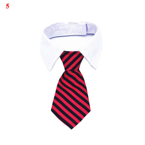 9 Colors Necktie For Small And Medium Dog Grid Printed Pet Accessories