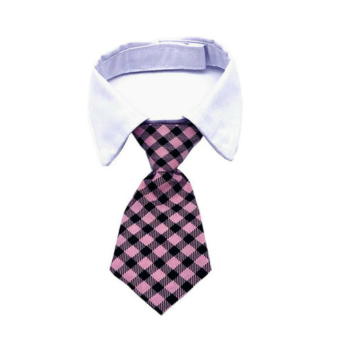 9 Colors Necktie For Small And Medium Dog Grid Printed Pet Accessories