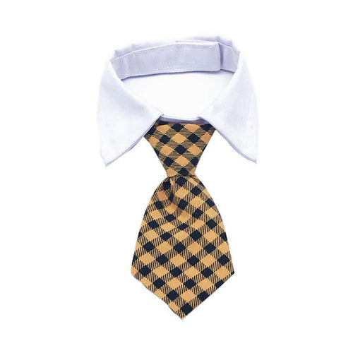 9 Colors Necktie For Small And Medium Dog Grid Printed Pet Accessories