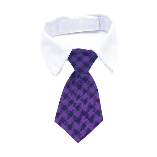 9 Colors Necktie For Small And Medium Dog Grid Printed Pet Accessories