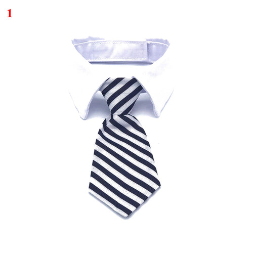 9 Colors Necktie For Small And Medium Dog Grid Printed Pet Accessories