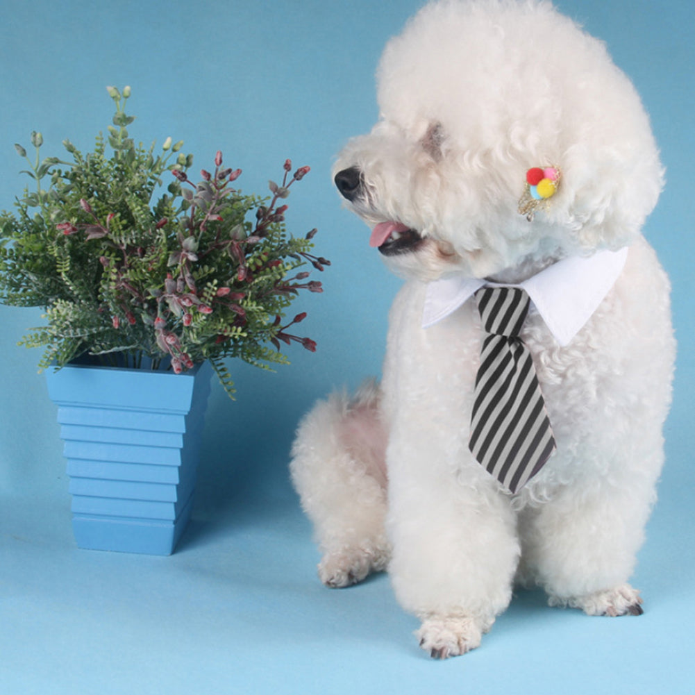 9 Colors Necktie For Small And Medium Dog Grid Printed Pet Accessories