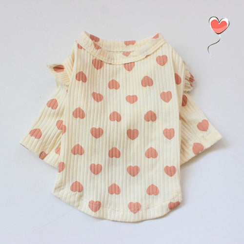 Love bottoming shirt dog cat spring and autumn summer bottoming shirt