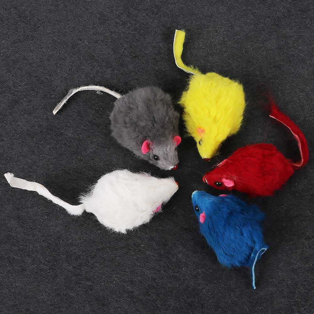 10pcs/set Funny Rabbit Fur False Mouse Pet Cat Toys Mini Funny Playing