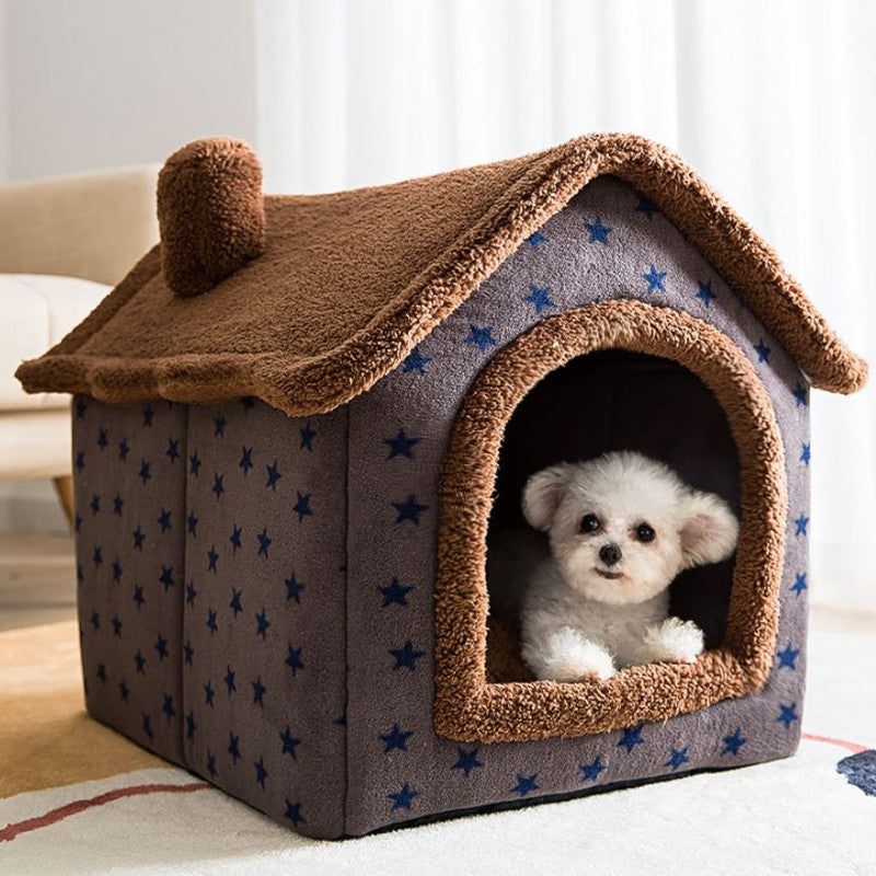 Dog Bed Couch Winter Warm Kennel House for Small Dog Chihuahua Teddy