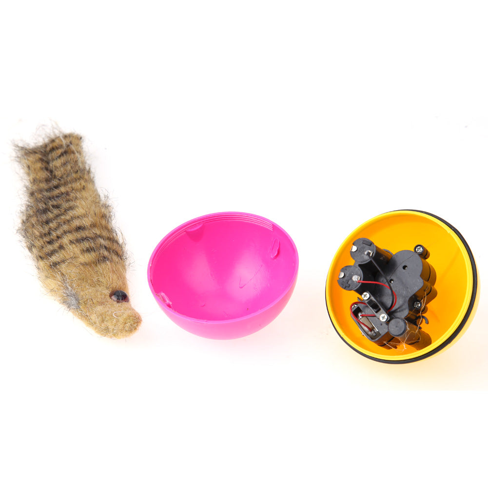 1pc Cat Toys Beaver Weasel Rolling Motor Ball Toy for Pet Cat Dog