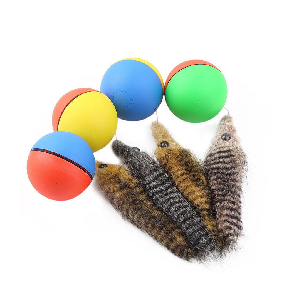 1pc Cat Toys Beaver Weasel Rolling Motor Ball Toy for Pet Cat Dog