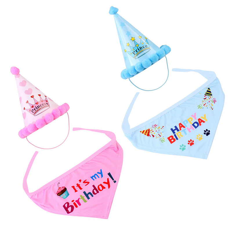 2021 Funny Cute Pet Cat Dog Birthday Headwear Caps Hat Party Supplies