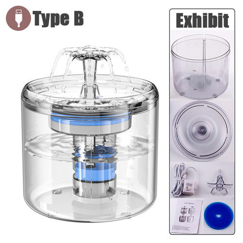 2l Intelligent Cat Water Fountain With Faucet Dog Water Dispenser