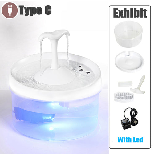 2l Intelligent Cat Water Fountain With Faucet Dog Water Dispenser