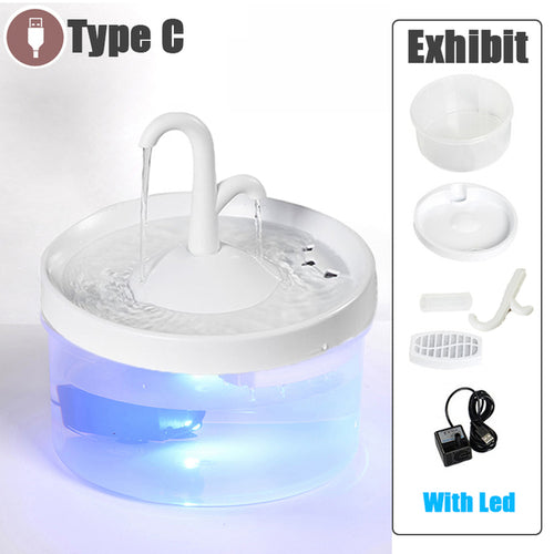 2l Intelligent Cat Water Fountain With Faucet Dog Water Dispenser