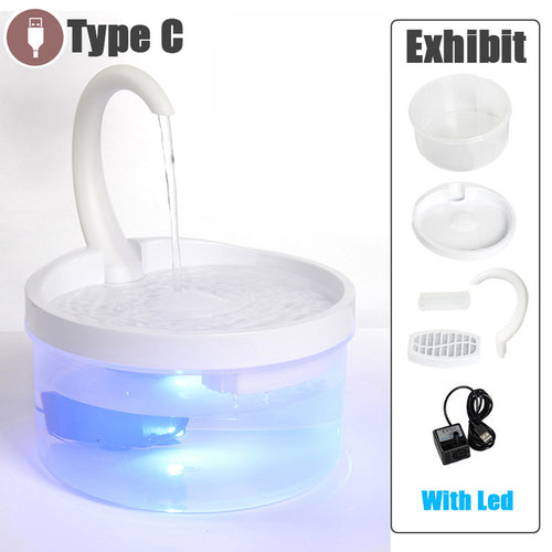 2l Intelligent Cat Water Fountain With Faucet Dog Water Dispenser