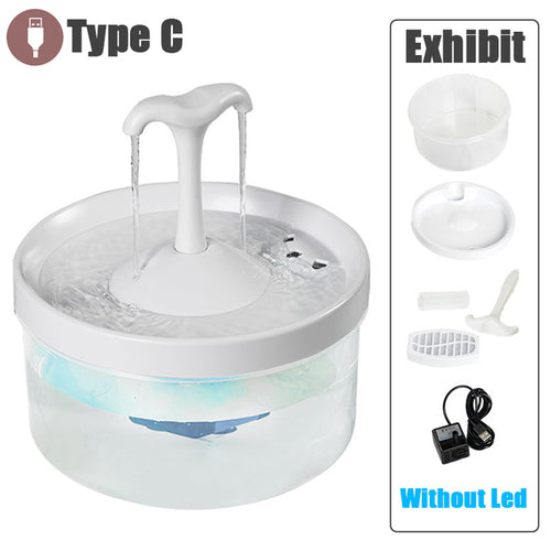 2l Intelligent Cat Water Fountain With Faucet Dog Water Dispenser
