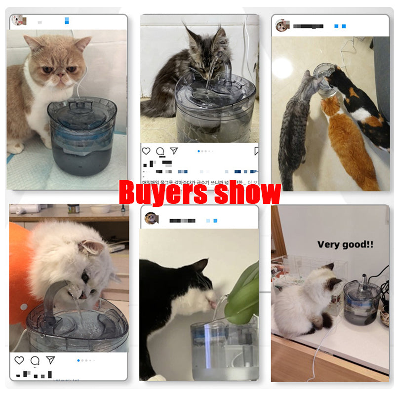 2l Intelligent Cat Water Fountain With Faucet Dog Water Dispenser