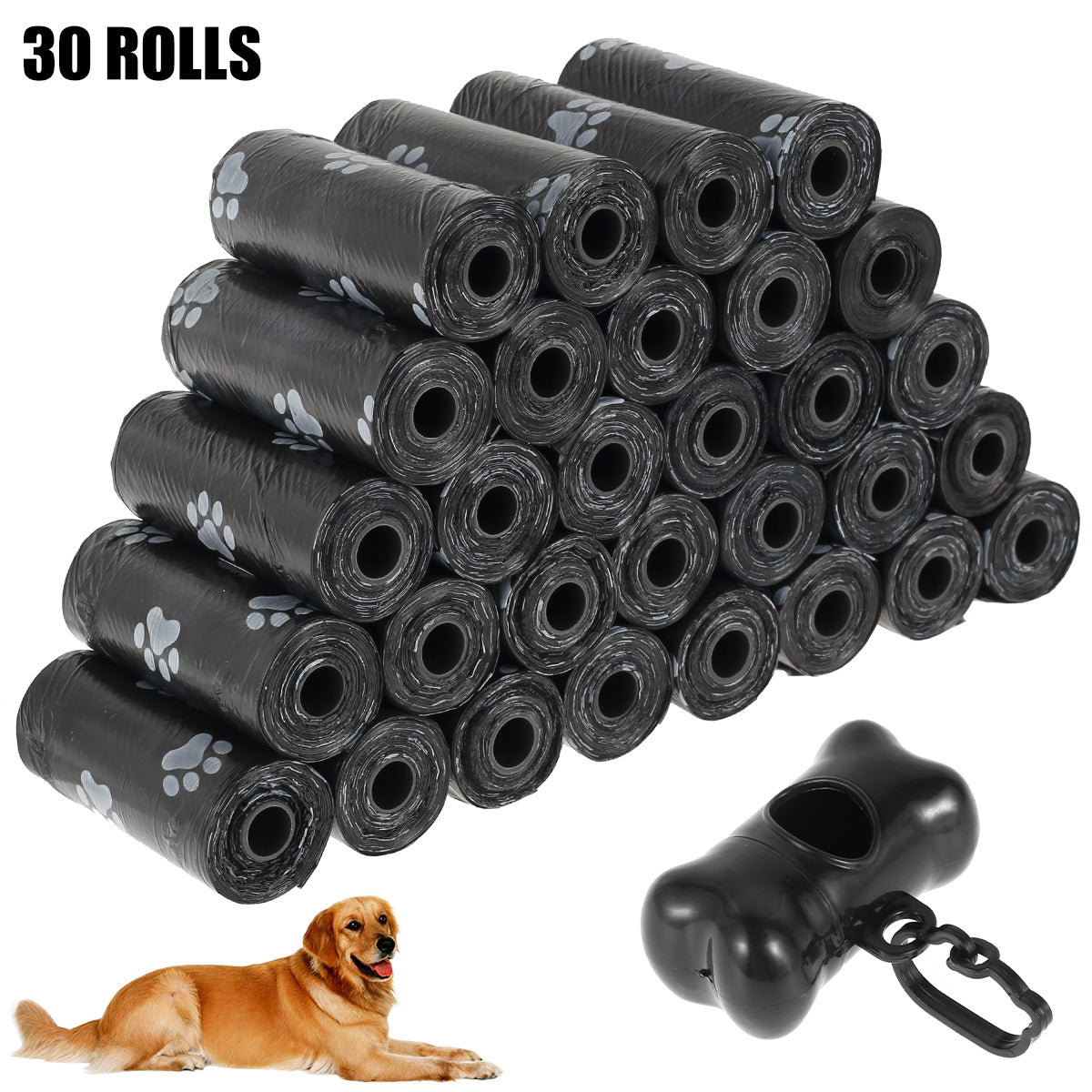 30roll Dog Poop Bags Biodegradable Eco Pet Waste Bag With Breakpoint