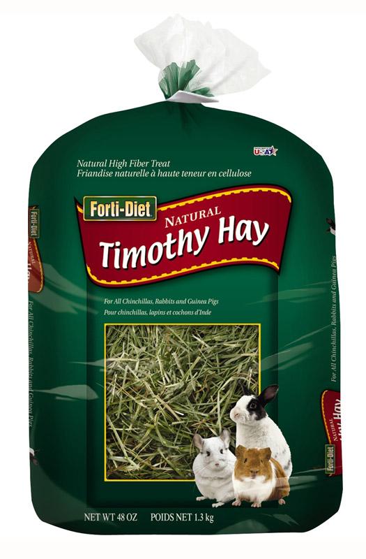 Kaytee Forti-Diet Natural Mini Bale Small Animal Timothy Hay 48 oz.