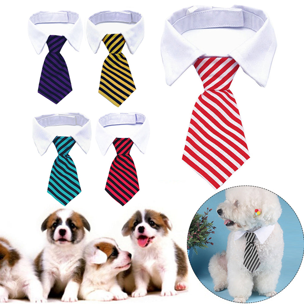 9 Colors Necktie For Small And Medium Dog Grid Printed Pet Accessories