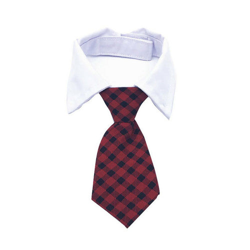 9 Colors Necktie For Small And Medium Dog Grid Printed Pet Accessories