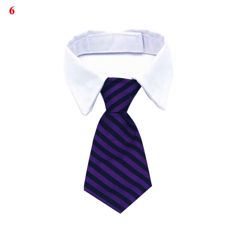 9 Colors Necktie For Small And Medium Dog Grid Printed Pet Accessories
