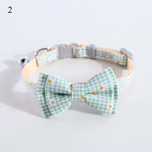 Daisy Flowers Pet Collar Cute Pet Bow Adjustable Tie Lovely Pet