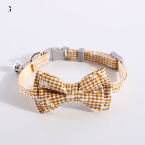 Daisy Flowers Pet Collar Cute Pet Bow Adjustable Tie Lovely Pet