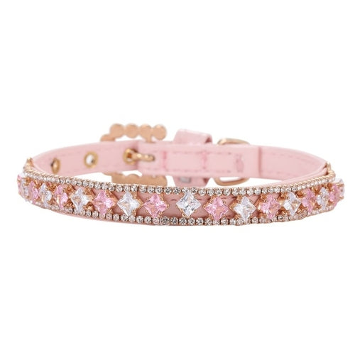 Diamond Inlaid Pet Cat Collar Pets Shiny Crystal Elastic Cats Collars