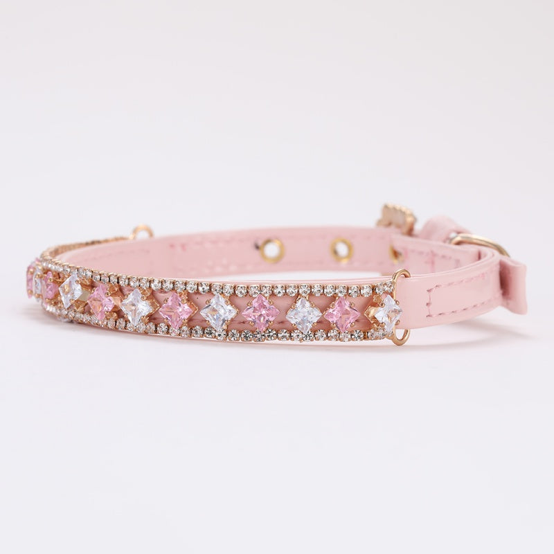 Diamond Inlaid Pet Cat Collar Pets Shiny Crystal Elastic Cats Collars