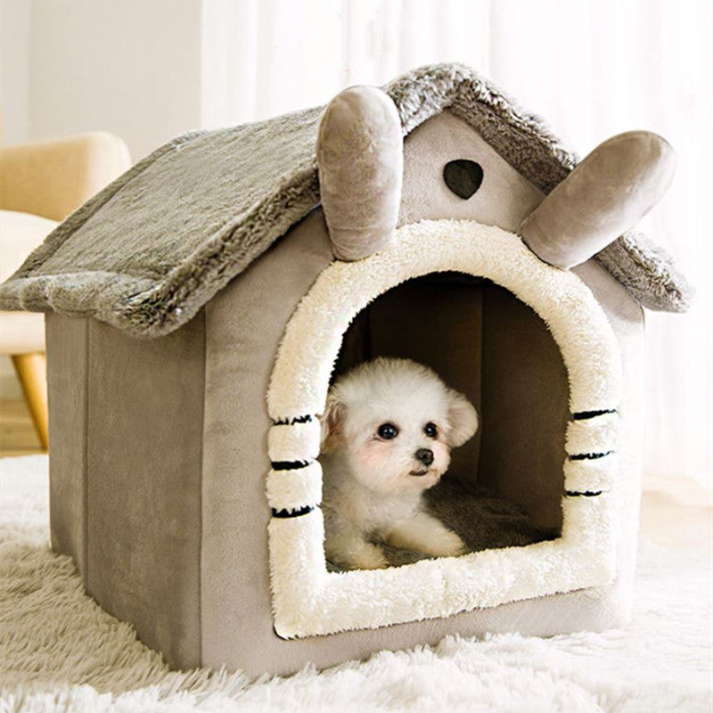 Dog Bed Couch Winter Warm Kennel House for Small Dog Chihuahua Teddy