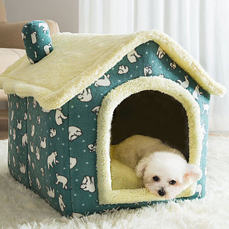 Dog Bed Couch Winter Warm Kennel House for Small Dog Chihuahua Teddy