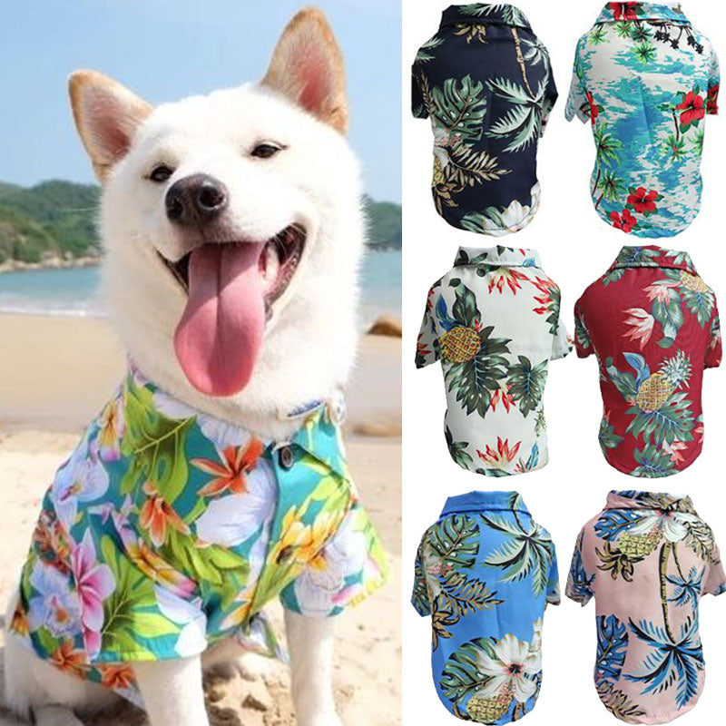 Hawaiian Style Dog Clothes French Bulldog Pet Clothes Summer Pet