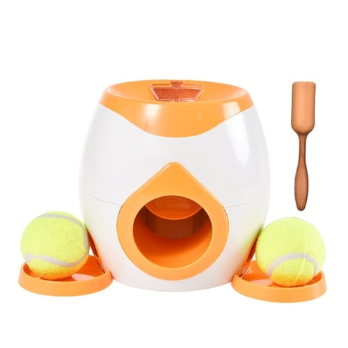 Interactive Pet Ball Launcher Toy Dog Tennis Leaked Food Reward