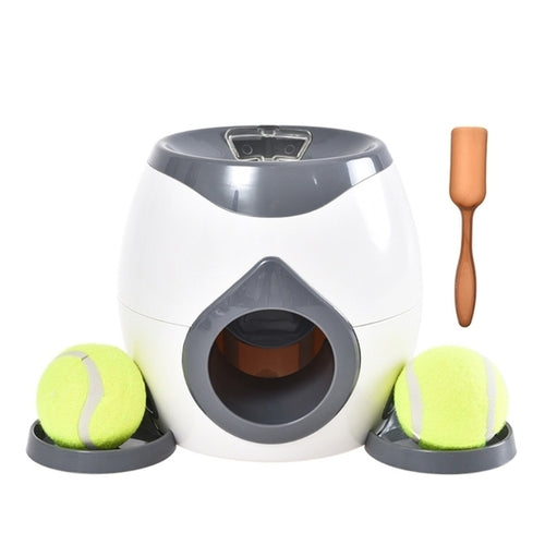 Interactive Pet Ball Launcher Toy Dog Tennis Leaked Food Reward