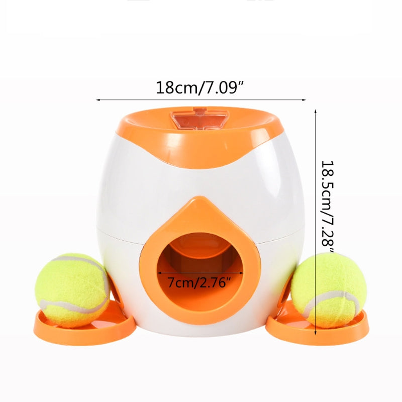 Interactive Pet Ball Launcher Toy Dog Tennis Leaked Food Reward