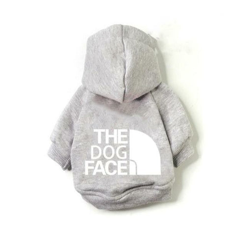 Letters Winter Pet Dog Hoodies Cotton Warm Dog Clothes For Small