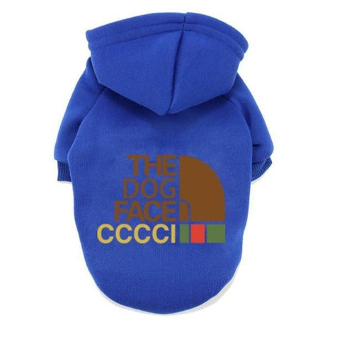 Letters Winter Pet Dog Hoodies Cotton Warm Dog Clothes For Small