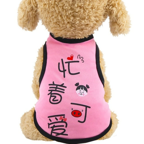 New Fashion Cartoon Pet Dog Clothes For Small Dogs T shirt Funny Puppy