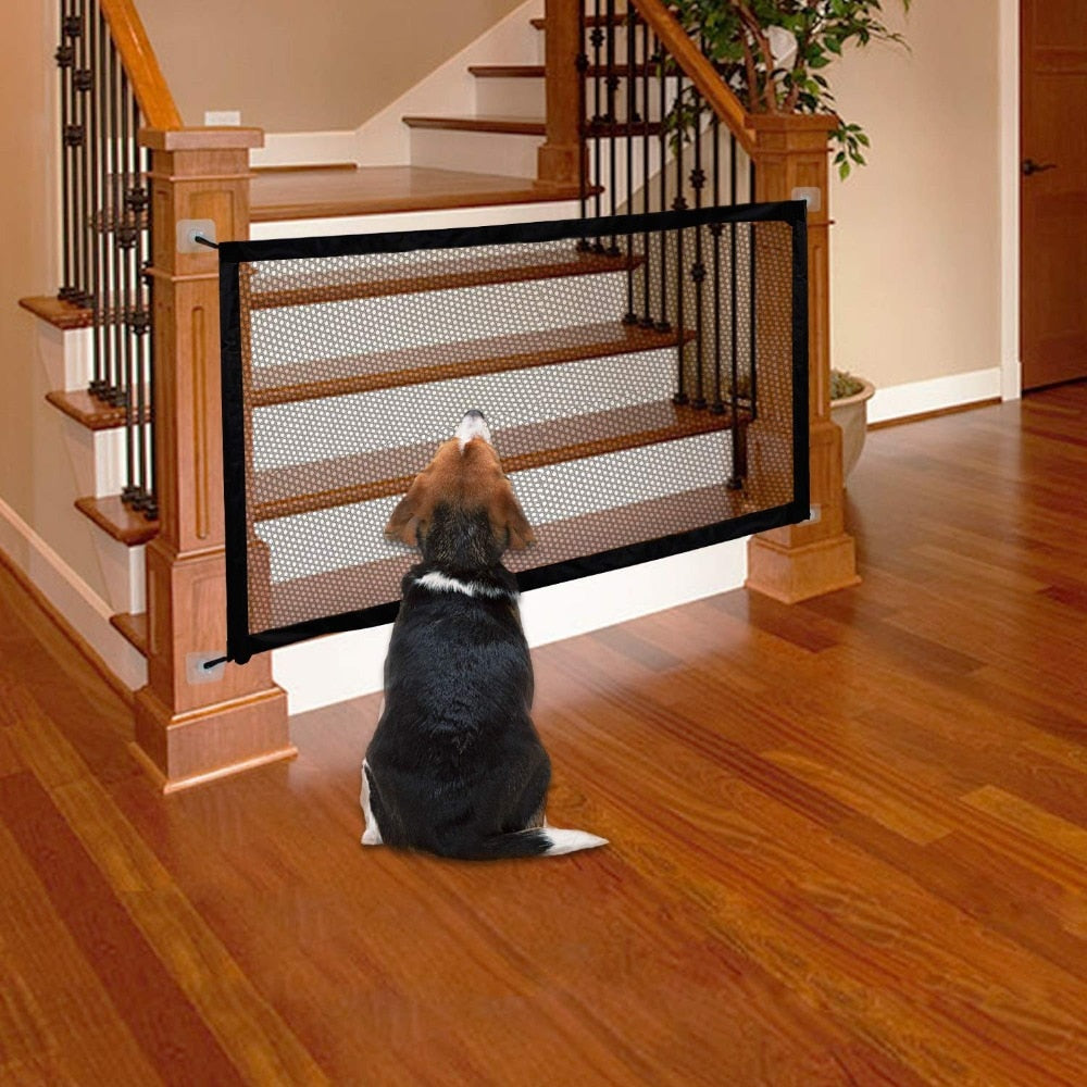 PATWAY Dog Gate Ingenious Mesh Dog Fence For Indoor and Outdoor Safe