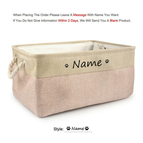 Personalized Dog Toy Basket Free Print Pet Storage Box Cat DIY Custom