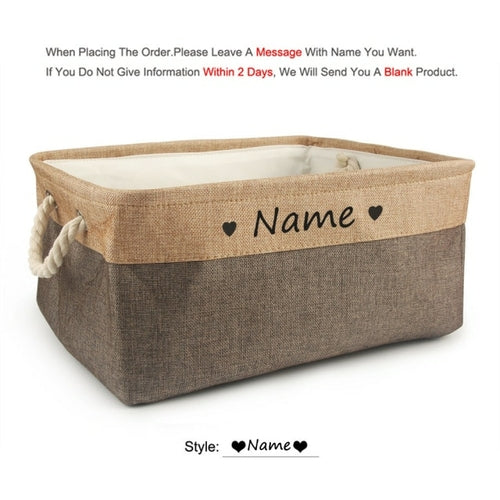 Personalized Dog Toy Basket Free Print Pet Storage Box Cat DIY Custom