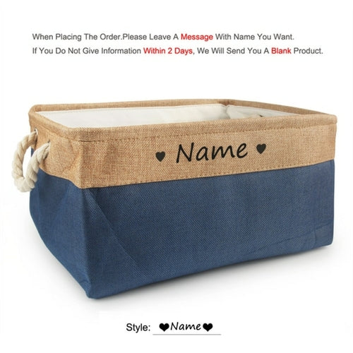 Personalized Dog Toy Basket Free Print Pet Storage Box Cat DIY Custom