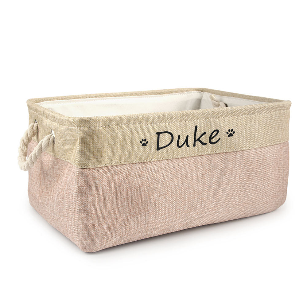 Personalized Dog Toy Basket Free Print Pet Storage Box Cat DIY Custom