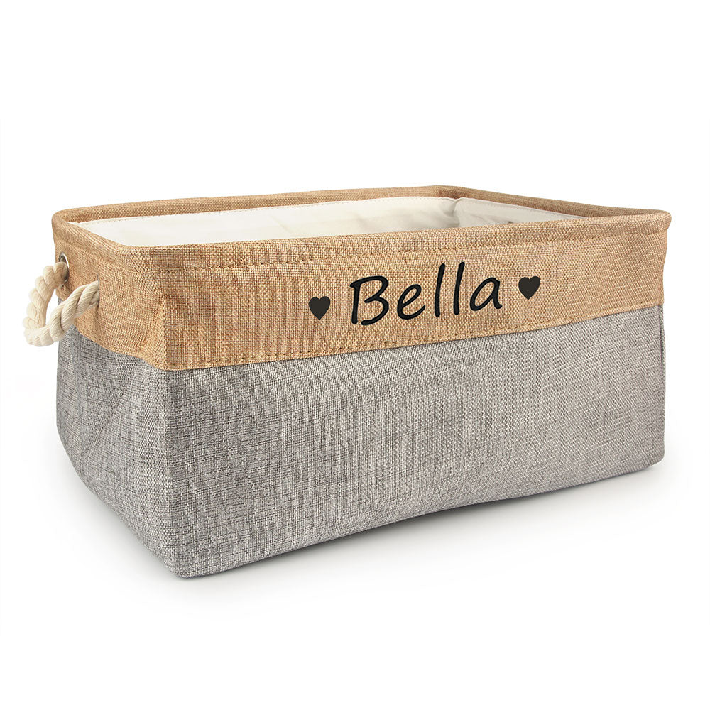 Personalized Dog Toy Basket Free Print Pet Storage Box Cat DIY Custom